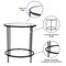 Merrick Lane Newbury End Table with Round Frame and Vertical Legs